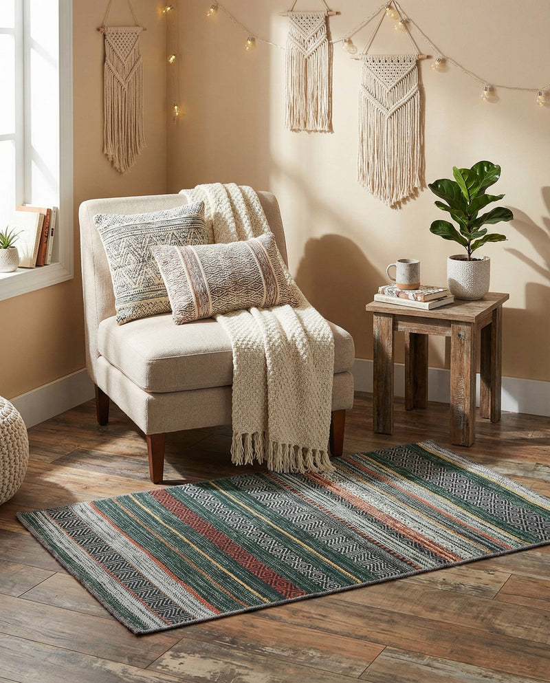 Laguna Sands Collection Area Rug -  Malibu Rectangle Green  lifestyle 14