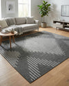Urban Terrace Collection Area Rug -  Chelsea (Charcoal Gray) Rectangle Charcoal Gray  lifestyle 3