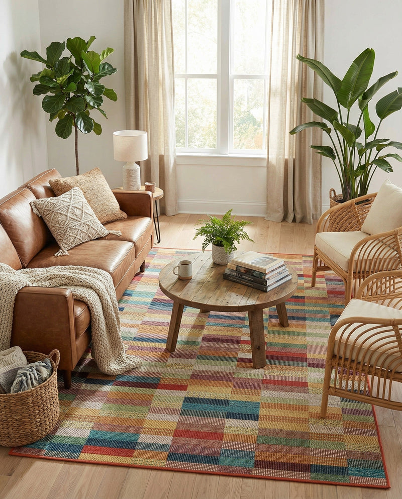 Coastal Terrace Collection Area Rug -  Harbor Rectangle Multi  lifestyle 7
