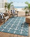 Seaside Haven Rugs Collection Area Rug - Sapphire (Teal) Rectangle Teal  lifestyle 10