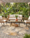 Seaside Blooms Collection Area Rug -  Avalon Round Multi  lifestyle 66