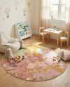 Wonder Tykes Collection Area Rug -  Flutter Round Multi  lifestyle 28