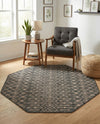 Savannah Pergola Collection Area Rug -  Pergola (Charcoal Gray) Octagon Charcoal Gray  lifestyle 89