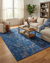 Meadow Breeze Collection Area Rug -  Sunbeam Rectangle Blue  lifestyle 23