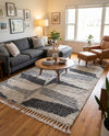 Cozy Cove Shag Collection Area Rug -  Tidewater Rectangle Gray  lifestyle 17