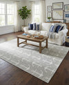 Seaside Haven Rugs Collection Area Rug - Sapphire (Gray) Rectangle Gray  lifestyle 3