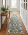 Persian Elegance Collection Area Rug -  Hamedan (Blue) Runner Blue  lifestyle 69