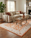 Savannah Elegance Collection Area Rug - Augusta (Rust Red) Rectangle Rust Red  lifestyle 10