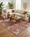 Desert Nomad Terrace Collection Area Rug - Sahara (Rust Red) Rectangle Rust Red  lifestyle 5
