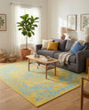 Urban Oasis Rugs Collection Area Rug -  Penthouse (Yellow and Aqua) Rectangle Yellow and Aqua  lifestyle 5