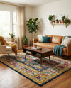 Brighton Terrace Collection Area Rug -  Portslade Rectangle Navy Blue  lifestyle 26