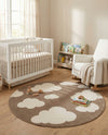 Wonder Tykes Collection Area Rug -  Dreamview Round Hazelnut Beige  lifestyle 79