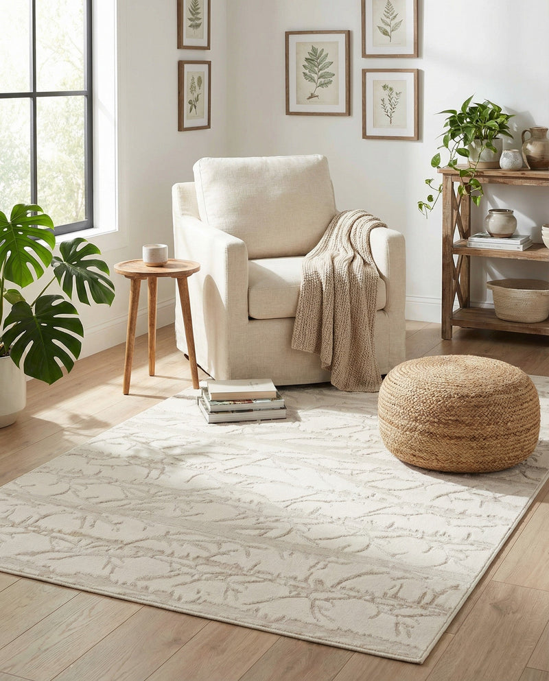 Bloomsbury Elegance Collection Area Rug -  Soho Rectangle Ivory  lifestyle 27