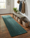 Woven Seaside Jute Collection Area Rug - Martha's Runner Green  lifestyle 53
