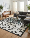 Urban Terrace Collection Area Rug -  Mercer Rectangle Black and White  lifestyle 3