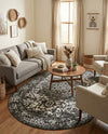 Georgetown Rugs Collection Area Rug - Dupont (Dark Gray) Oval Dark Gray  lifestyle 33