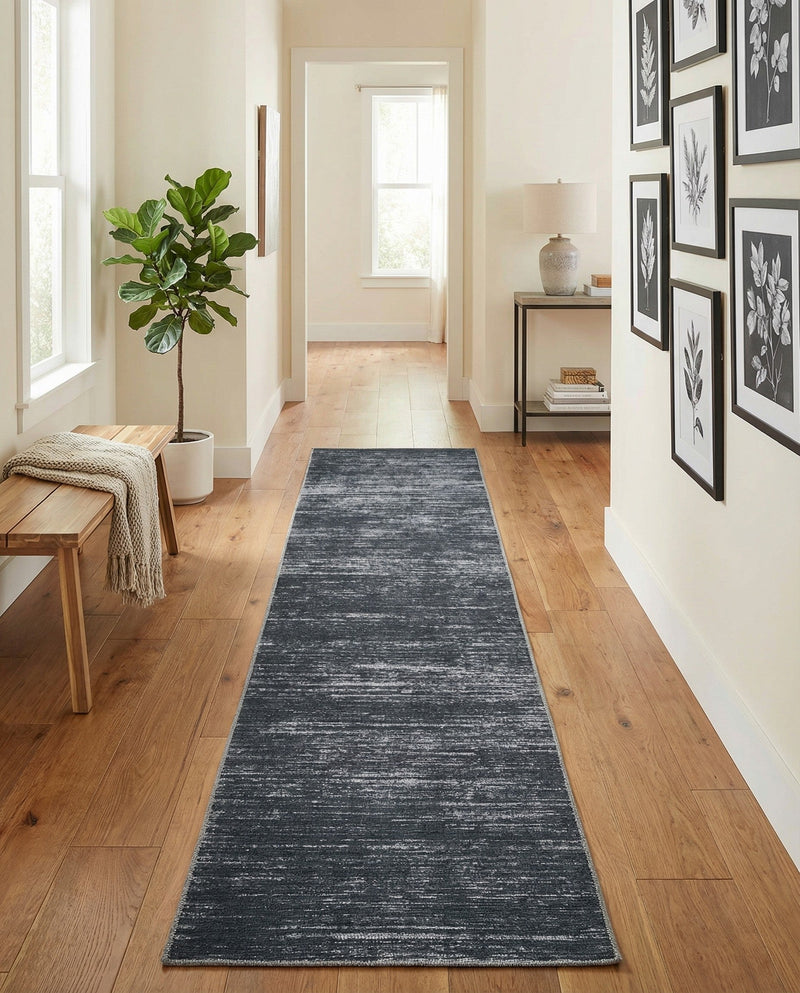 Sahara Essence Collection Area Rug - Oasis (Black) Runner Black  lifestyle 27