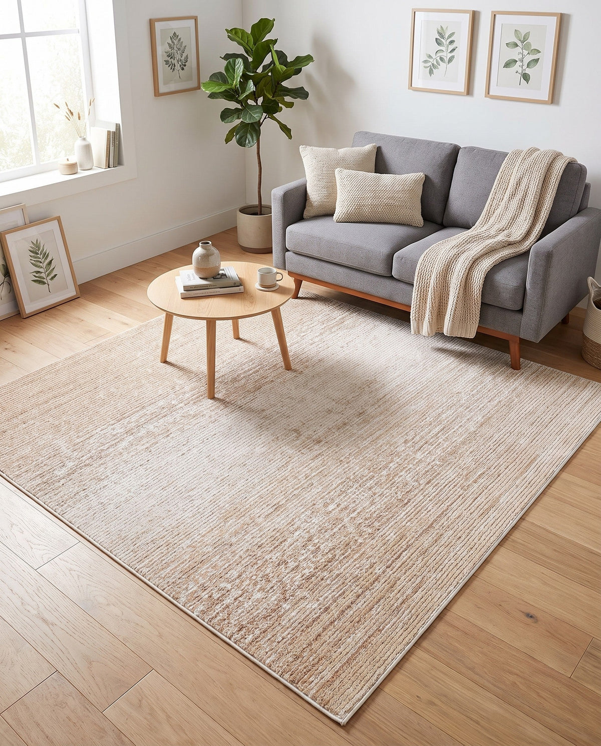 Jewel Oasis Collection Area Rug - Sapphire (Ivory) Square Ivory  lifestyle 162