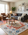 Parisian Elegance Collection Area Rug - Versailles (Rust Red) Rectangle Rust Red  lifestyle 13