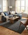 Plush Oasis Collection Area Rug - Serenity (Graphite Gray) Square Graphite Gray  lifestyle 48