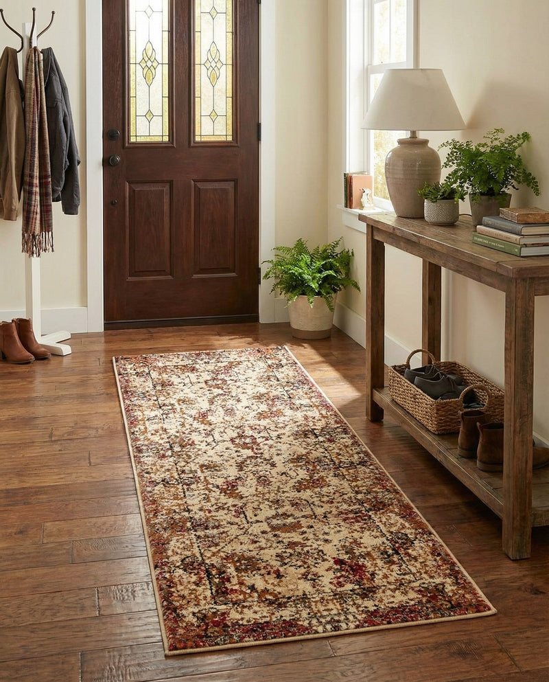 Neptune Elegance Collection Area Rug -  Galatea (Beige Cream) Runner Beige Cream  lifestyle 39