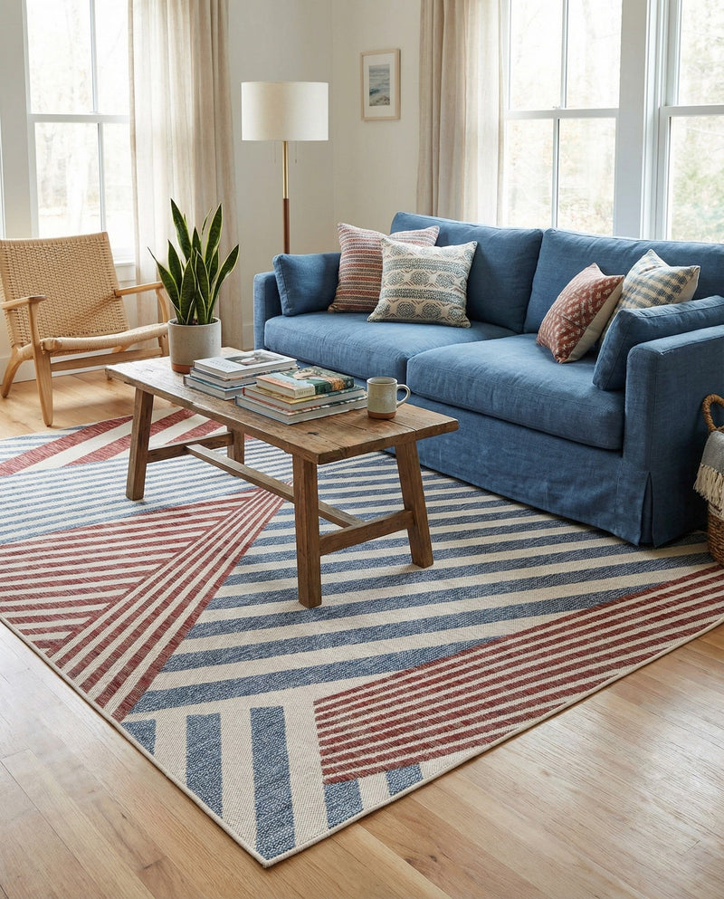 Urban Oasis Rugs Collection Area Rug -  Boardwalk Rectangle Blue  lifestyle 36