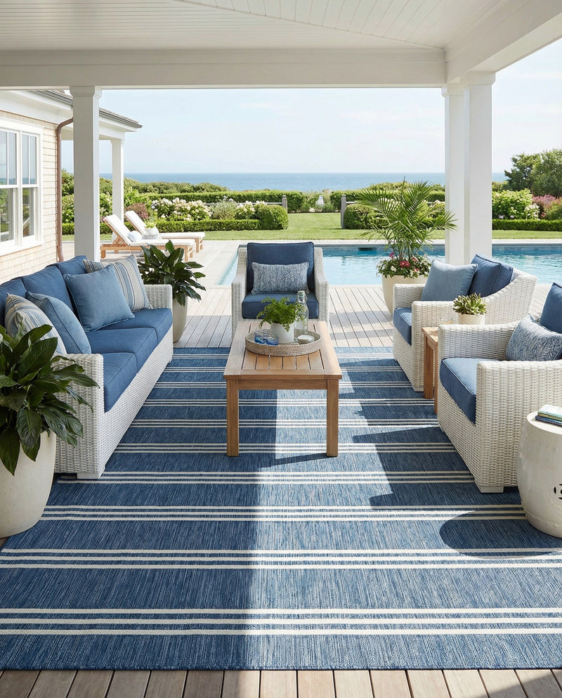 Urban Oasis Rugs Collection Area Rug -  District (Blue) Rectangle Blue  lifestyle 9