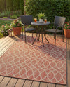 Savannah Pergola Collection Area Rug -  Pavilion (Rust Red) Rectangle Rust Red  lifestyle 7