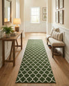 Lattice Gardens Collection Area Rug -  Bloomfield (Dark Green) Runner Dark Green  lifestyle 36