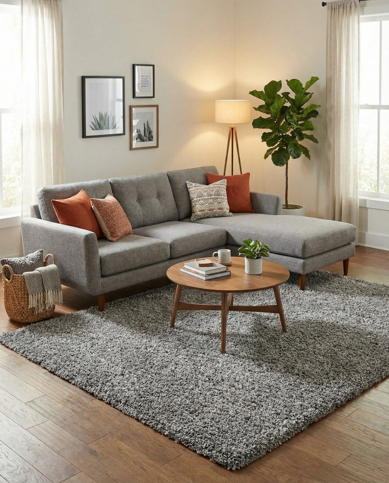 Plush Oasis Collection Area Rug - Serenity (Cloud Gray) Rectangle Cloud Gray  lifestyle 6