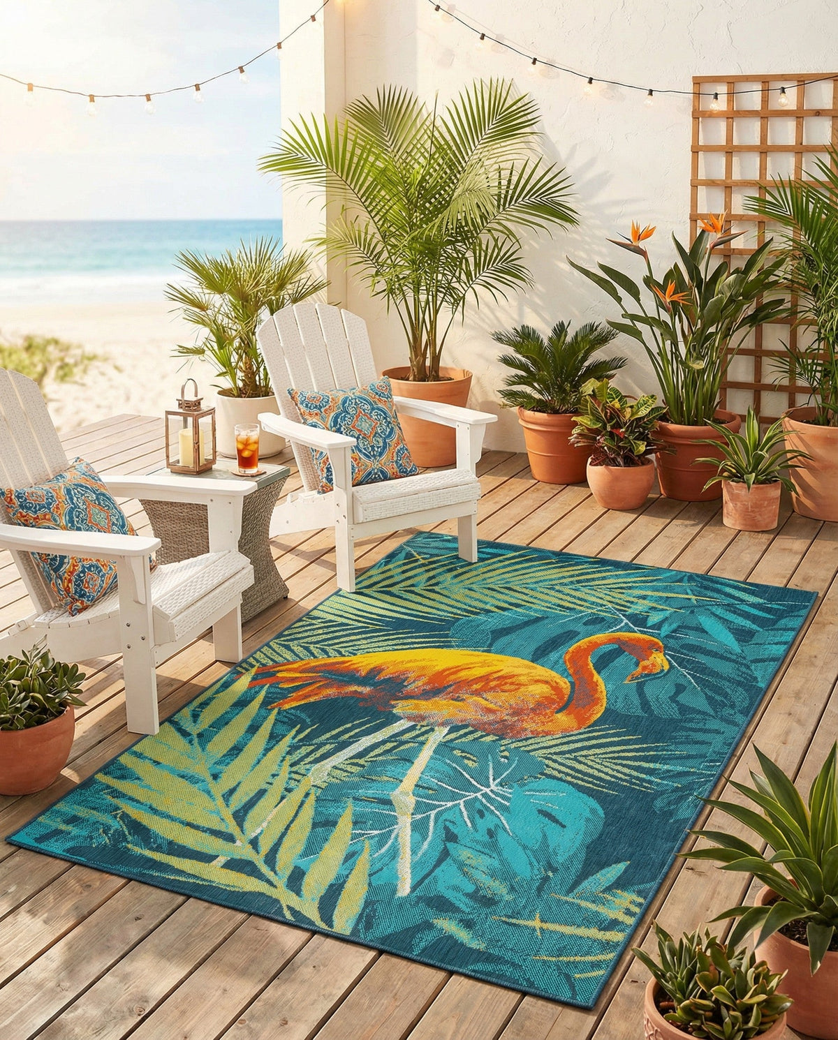 Seaside Haven Rugs Collection Area Rug -  Tidepool Rectangle Multi  lifestyle 6