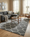 Trellis Mosaic Collection Area Rug -  Pergolatown (Dark Gray) Rectangle Dark Gray  lifestyle 4