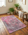 Heritage Elegance Collection Area Rug -  Windsor (Pink) Rectangle Pink  lifestyle 3