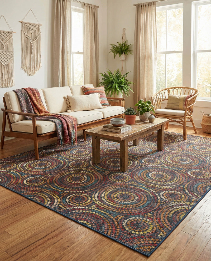 Coastal Terrace Collection Area Rug -  Lagoon Rectangle Multi  lifestyle 19