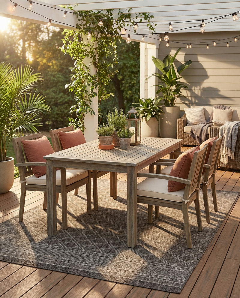 Savannah Pergola Collection Area Rug - Savannah Rectangle Chocolate Brown  lifestyle 52