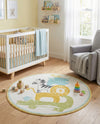 Wonder Tykes Collection Area Rug -  Prismatic Round Ivory  lifestyle 21