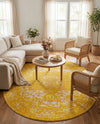 Georgetown Rugs Collection Area Rug - Dupont (Yellow) Oval Yellow  lifestyle 63