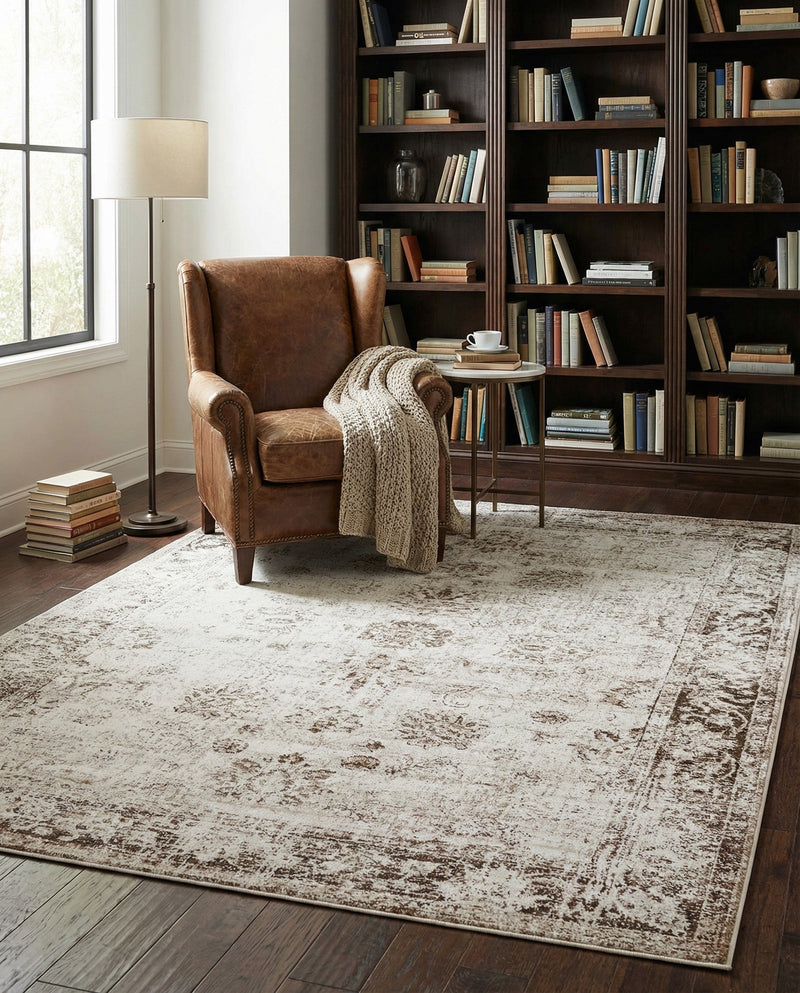 Riviera Elegance Collection Area Rug - Antibes (Beige) Rectangle Beige  lifestyle 15