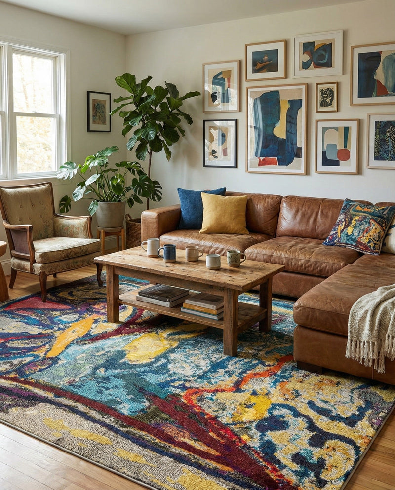 Autumnal Tapestry Collection Area Rug - Harvestville Rectangle Multi  lifestyle 12
