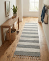 Tassel Trail Collection Area Rug - Pathway (Gray) Runner Gray  lifestyle 68