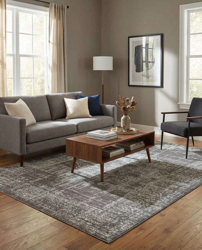 Copenhagen Comfort Collection Area Rug -  Helsingør Rectangle Dark Gray  lifestyle 37