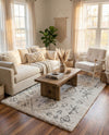 Casablanca Comfort Collection Area Rug - Sahara Rectangle Pure Ivory  lifestyle 11