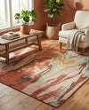 Savannah Threads Collection Area Rug -  Taklamakan Square Multi  lifestyle 49