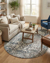 Georgetown Rugs Collection Area Rug - Dupont (Gray) Oval Gray  lifestyle 43