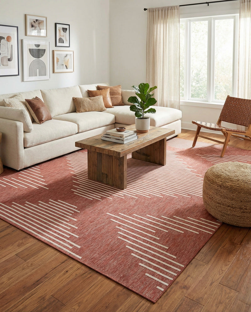 Urban Terrace Collection Area Rug -  Chelsea (Rust Red) Rectangle Rust Red  lifestyle 4