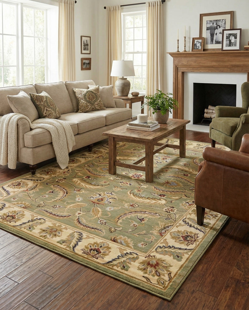 Jaipur Elegance Collection Area Rug -  Lal Rectangle Green  lifestyle 23