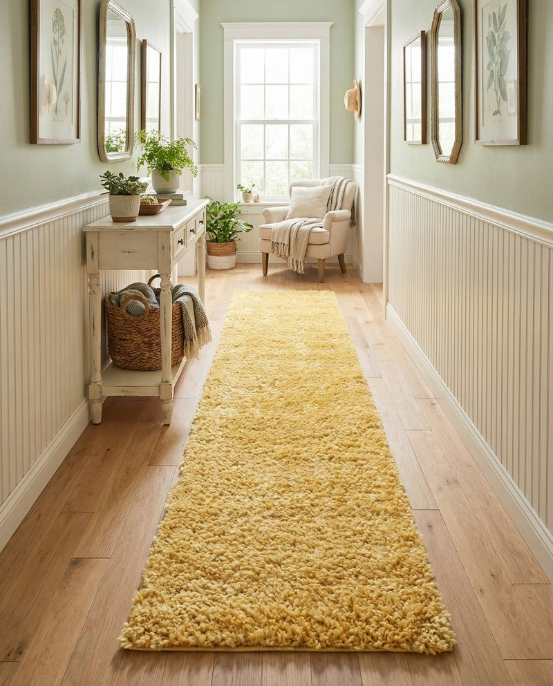 Alpine Plush Collection Area Rug -  Cortina (Sun Yellow) Runner Sun Yellow  lifestyle 27