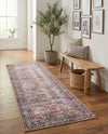 Heritage Elegance Collection Area Rug -  Hampton Runner Antique Red  lifestyle 25