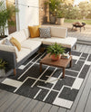 Urban Terrace Collection Area Rug -  Parkside Rectangle Black and White  lifestyle 14