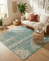 Desert Nomad Terrace Collection Area Rug - Sahara (Light Aqua) Square Light Aqua  lifestyle 65